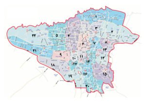 وضعیت معاملات مسکن درمناطق مختلف تهران map tehran 300x212 - وضعیت معاملات مسکن درمناطق مختلف تهران